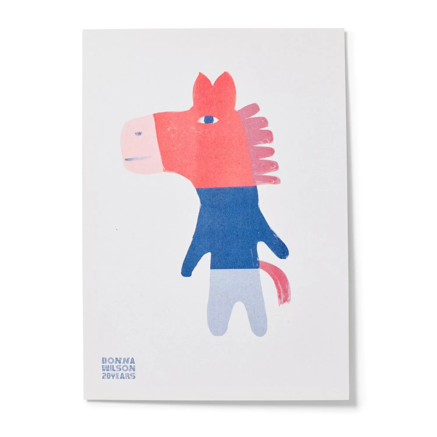 Donna Wilson Dave Donkey 20 Anni Riso Print - Edizione Limitata | Stampe D'Arte