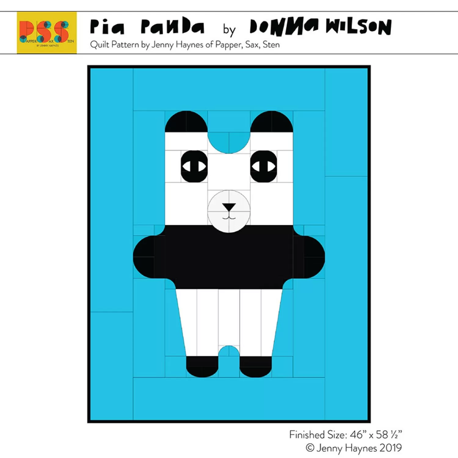 Donna Wilson Modello Scaricabile Per Trapunta Pia Panda Di Papper, Sax, Sten | Crea Il Tuo